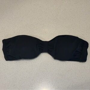 Black Strapless Bandeau Bikini Top